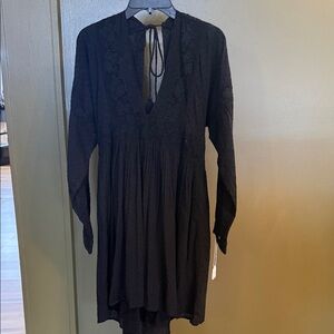 Free People Black Long Sleeve Dress